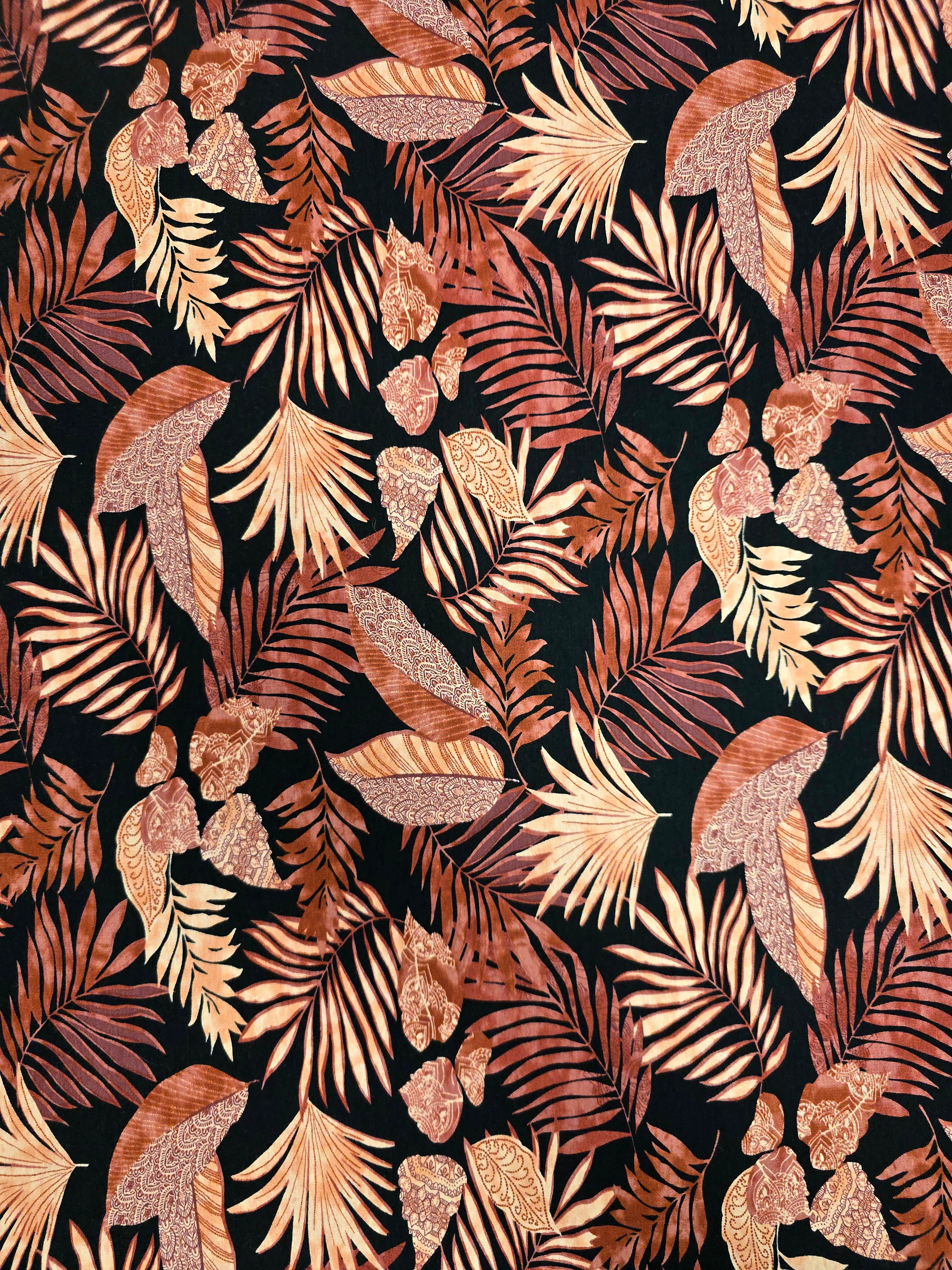 VISCOSE MOTIFS FEUILLES