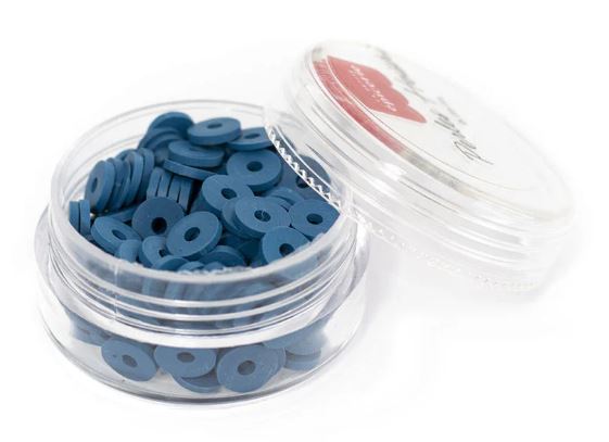 Perles HEISHI 6 mm bleu acier