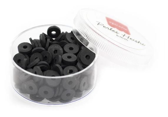 Perles HEISHI 6 mm noir
