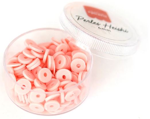 Perles HEISHI 6 mm rose poudré