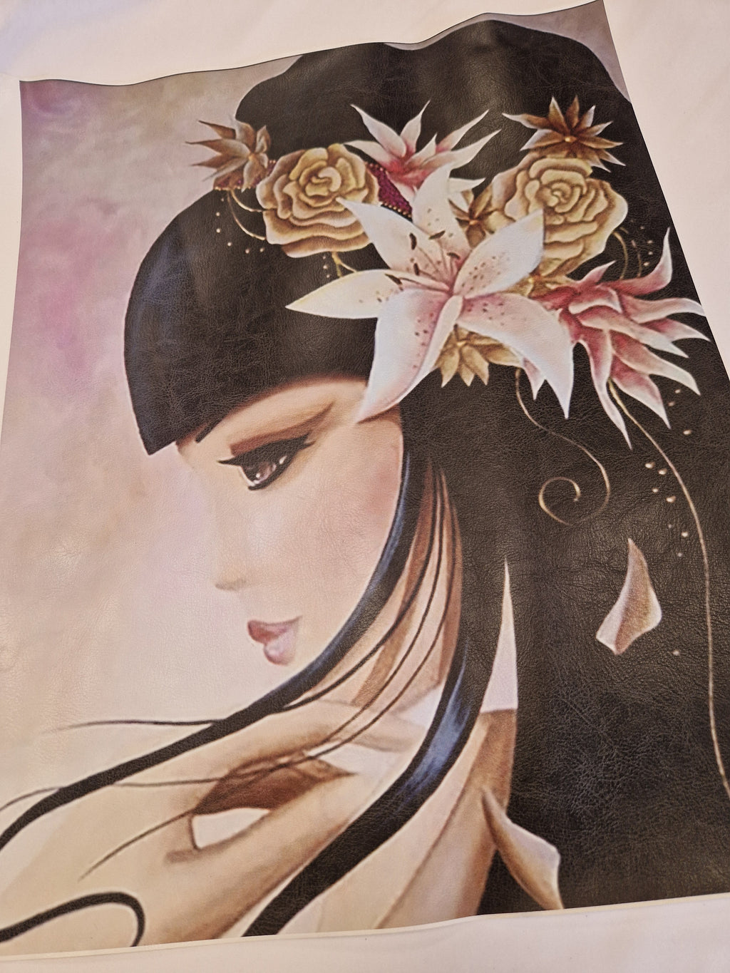 Panneau simili cuir femme