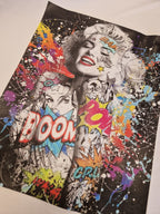 Panneau simili cuir Marylin Monroe