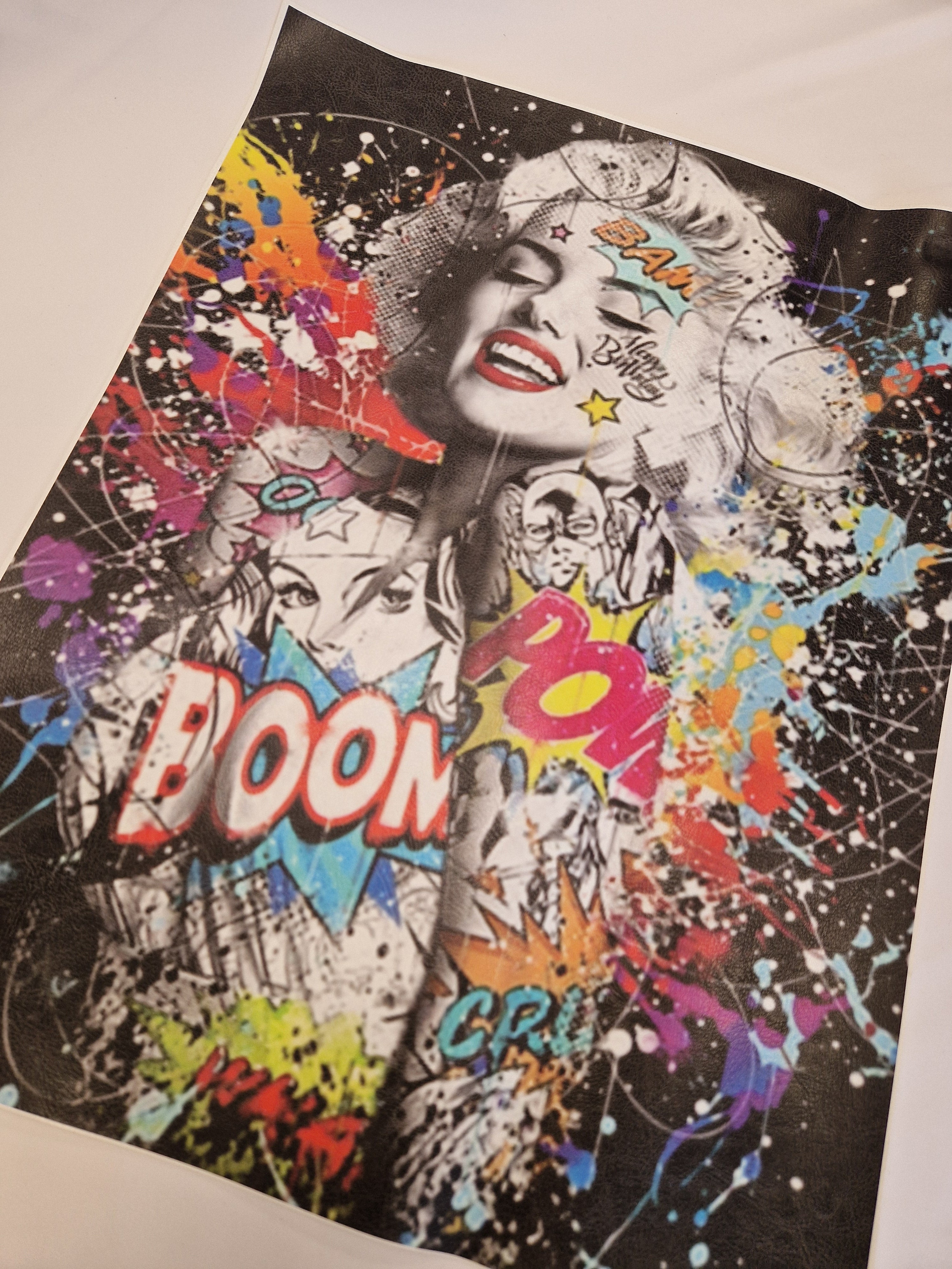 Panneau simili cuir Marylin Monroe