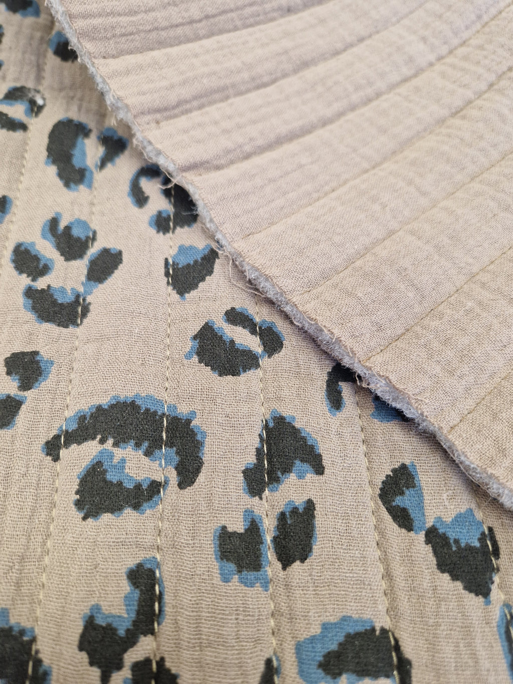 Coupon tissu matelassé imprimé GRAOU
